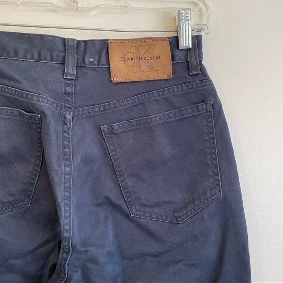 CALVIN KLEIN vintage high rise navy blue jeans pants straight leg 26 nautical - Picture 6 of 13